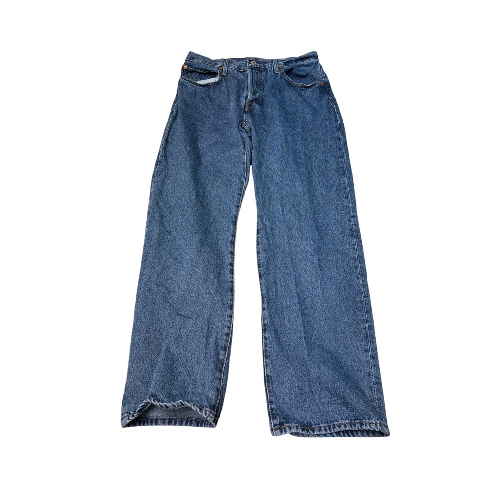 Levis Premium Big E 501 90s Jeans Medium Wash Straight Leg Denim W30 L30